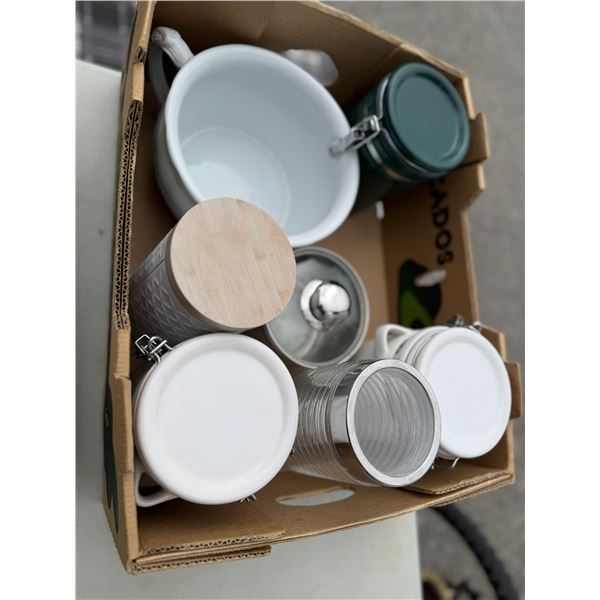 Kitchen items, canisters, etc.