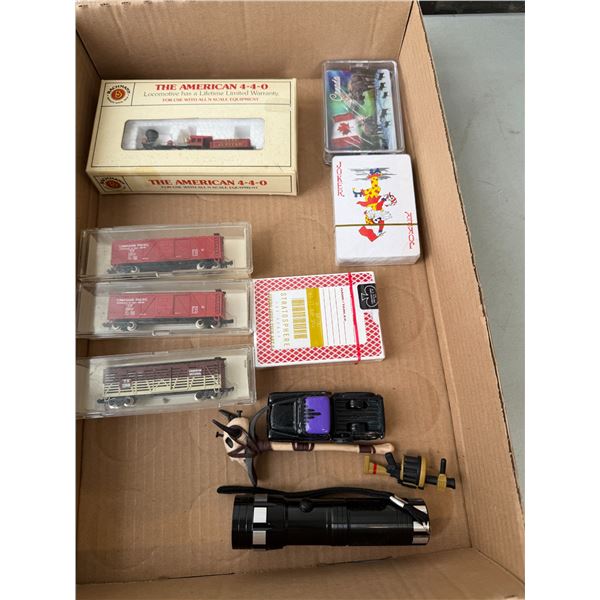 Train cars, and other items