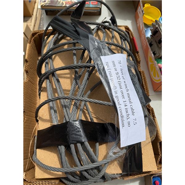 70+ feet of winch metal cable