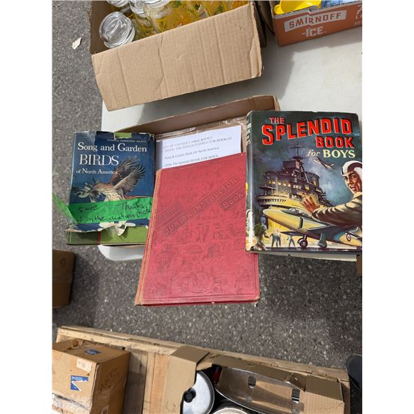 Vintage large books, the junior instructor book to the splendid book for Boyz and Bird Boeuk