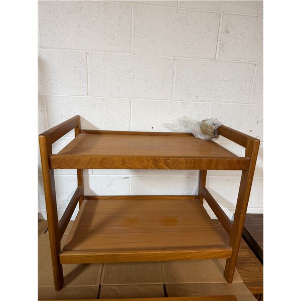 Teak stand or trolley wheels in bag