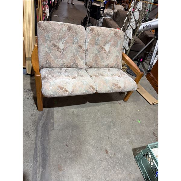 Teak framed love seat