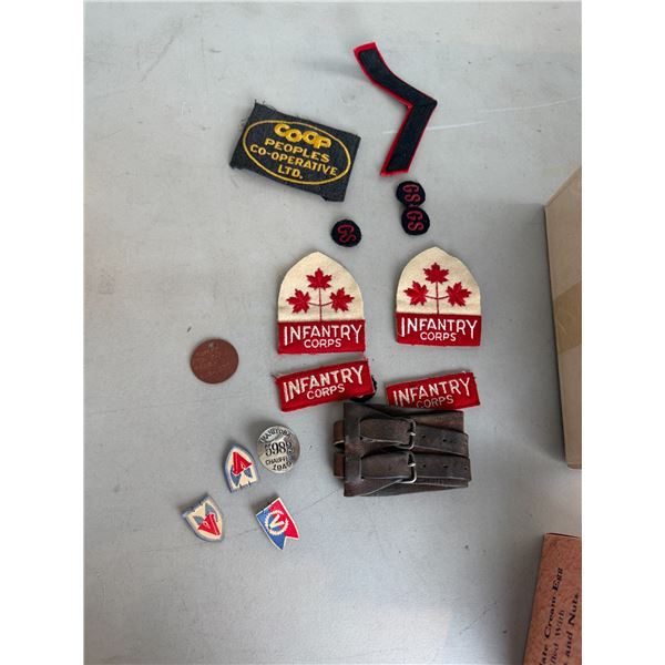 Chauffeur, pin patches and other items