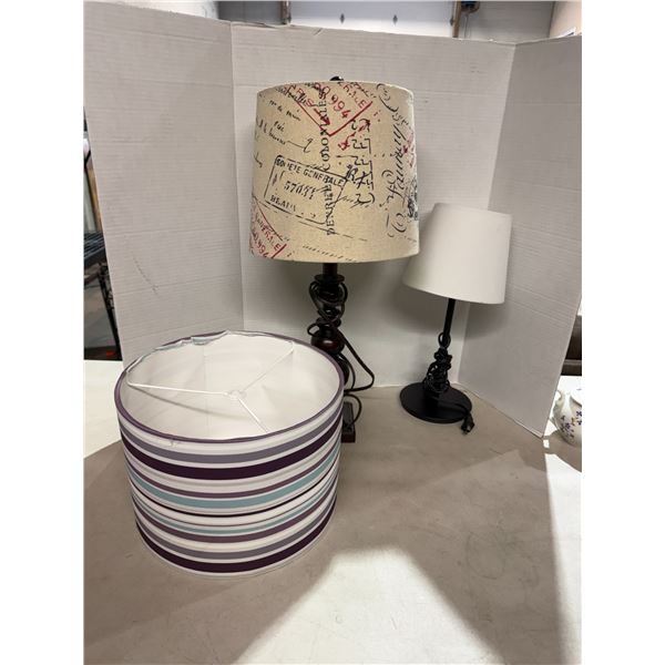 2 lamps and extra shade