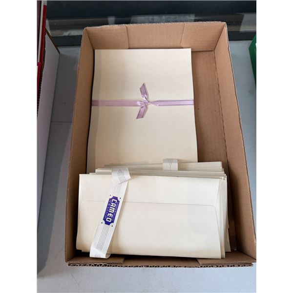 Writing paper and envelopes
