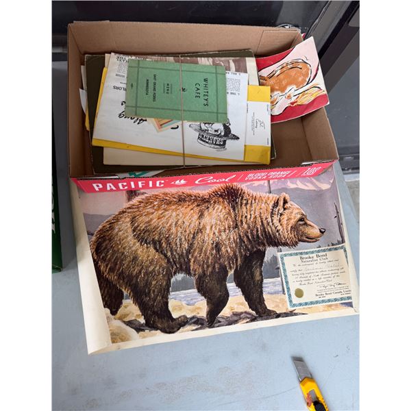 Collectible items and pamphlets, etc. Vintage