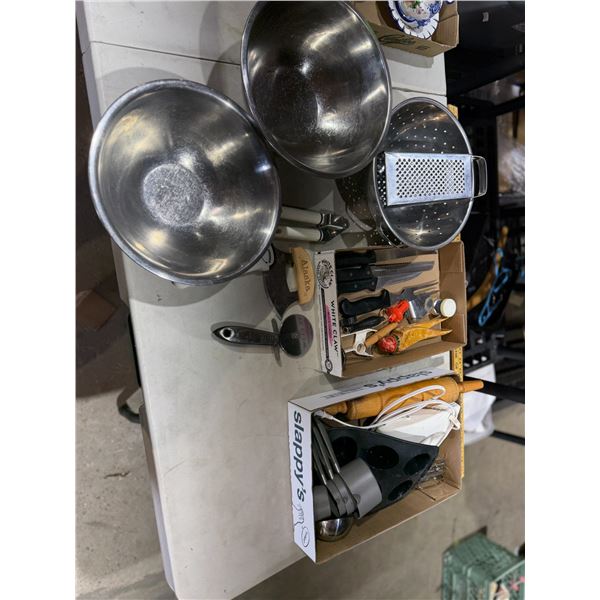 Kitchen items, utensils, bowls, etc.