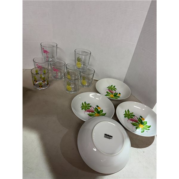 Glasses and bowls from stokes