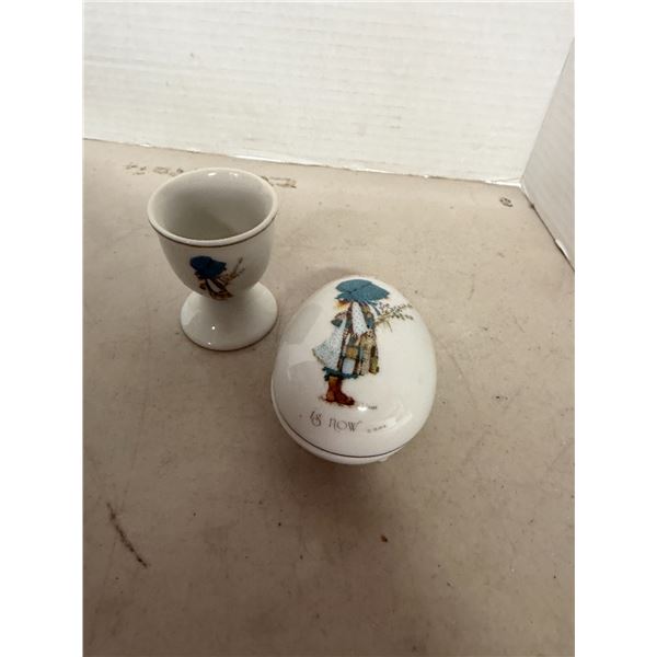 Holly, hobby trinket dish and a cup