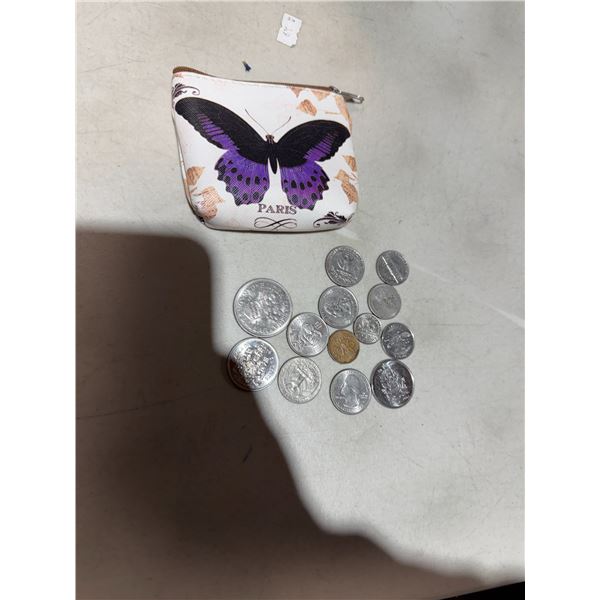 Sorted coins and coin purse