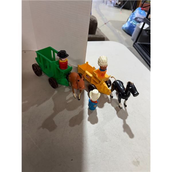 Stagecoach and other Fisher-Price vintage toys