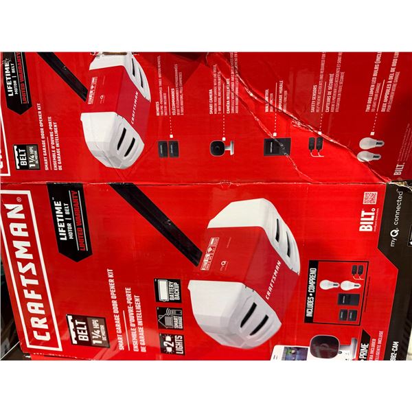 Craftsman smart garage door opener lift one and 1/4 horsepower belt