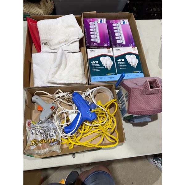 Lightbulbs, glue guns, and other items