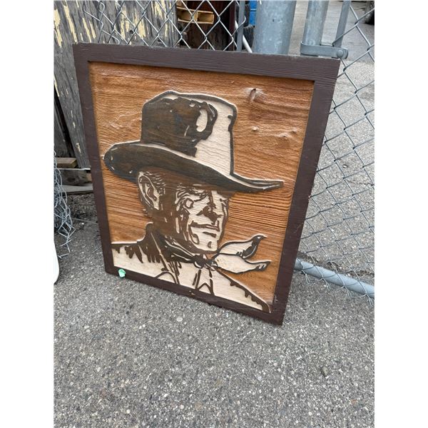 Carved  wood wall hanging