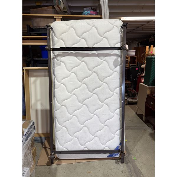 Single mattress, frame and headboard