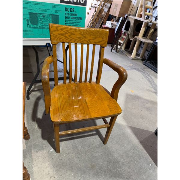 Antique oak armchair