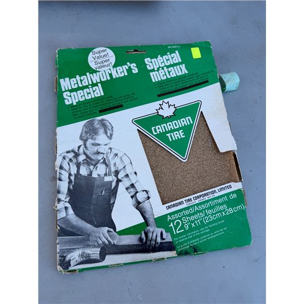 Metal workers sandpaper