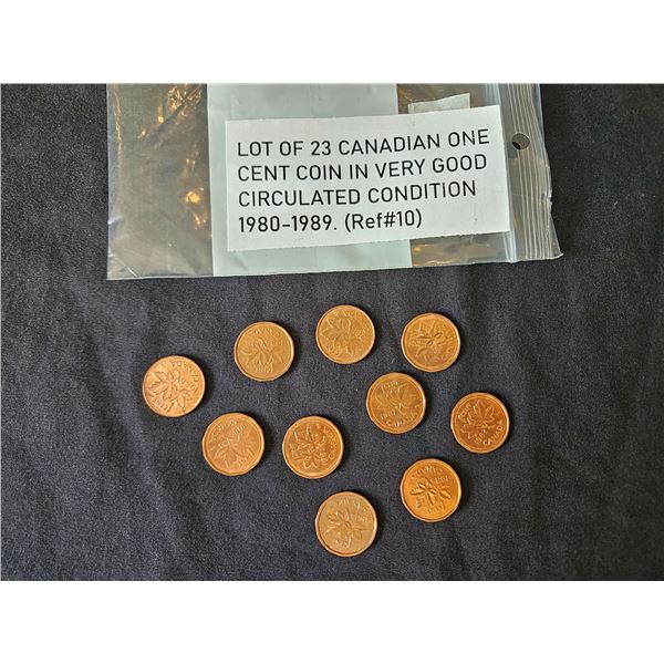 1980-1989 Canadian pennies