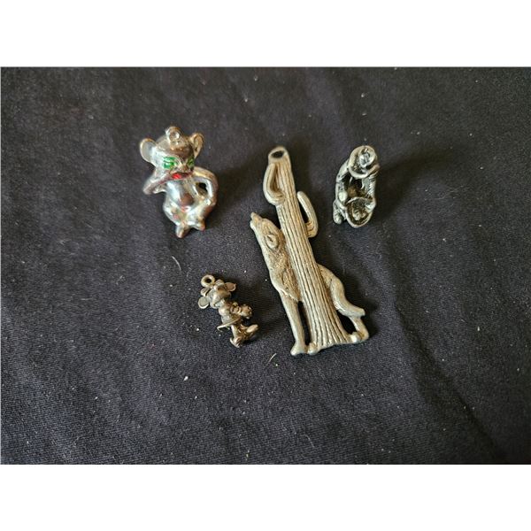4 pewter? pendants