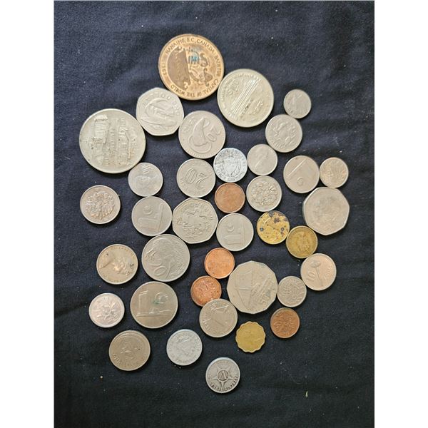bag of assorted coins