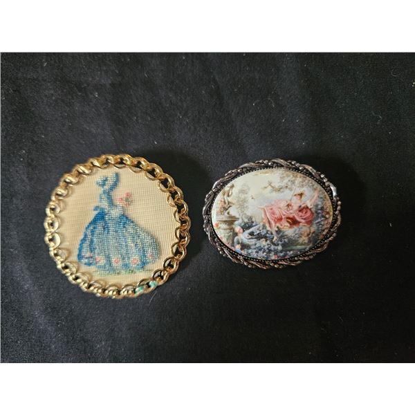 Antique looking brooches