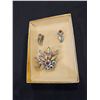 Image 2 : Clip on earrings and matching brooch