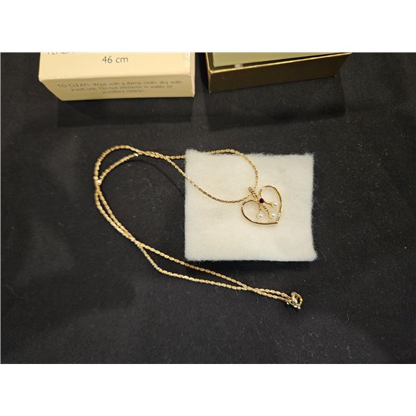 Golden heart pendant