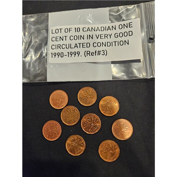 1990-1999 Canadian pennies