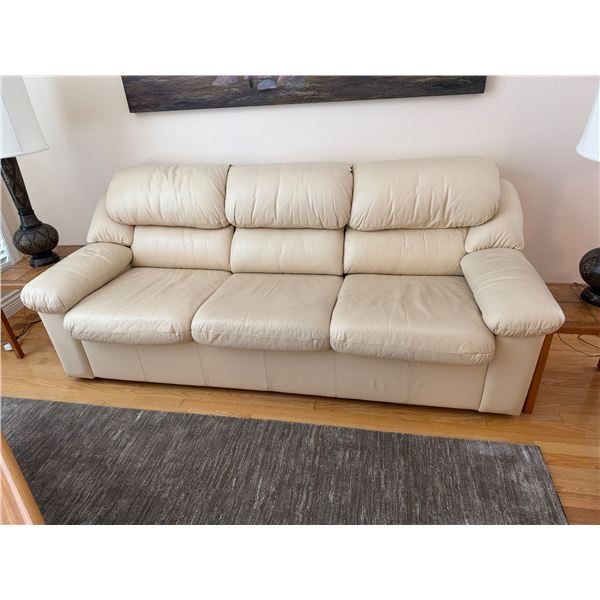 leather couch 85" long