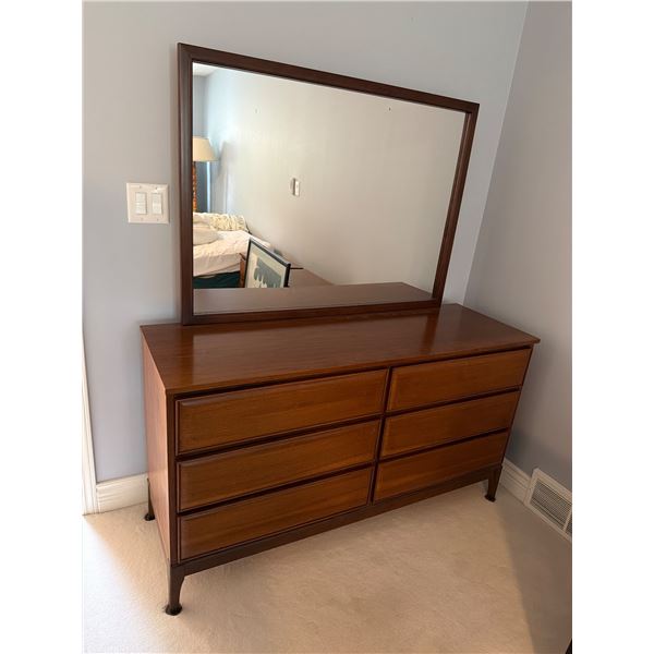 MCM Dresser and Mirror 54x18x30