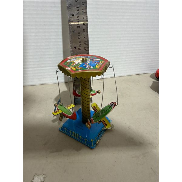 Vintage tin airplane toy