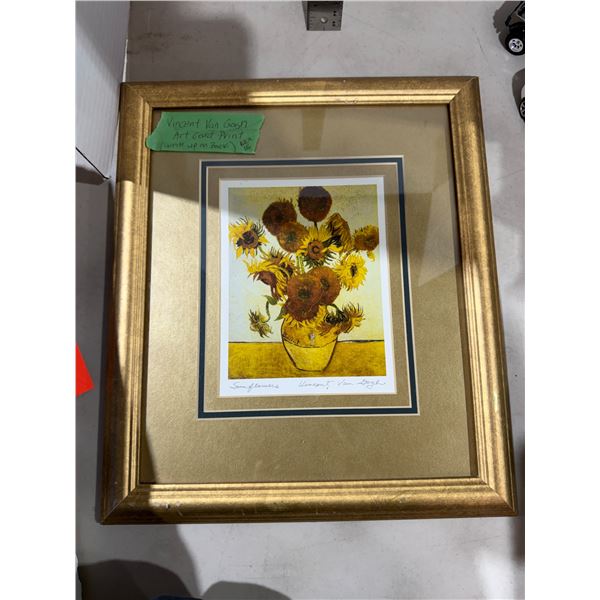 Vincent van Gogh art card print 12 x 15 sunflowers
