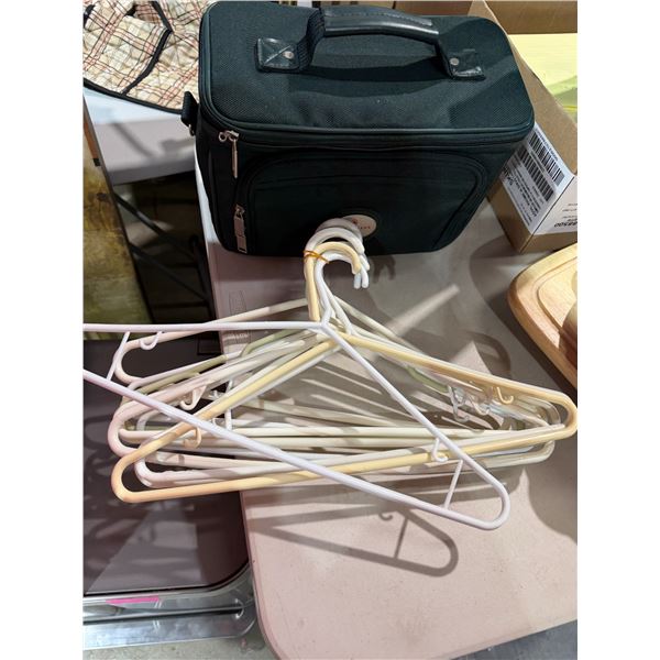 Air, Canada, suitcase, and hangers