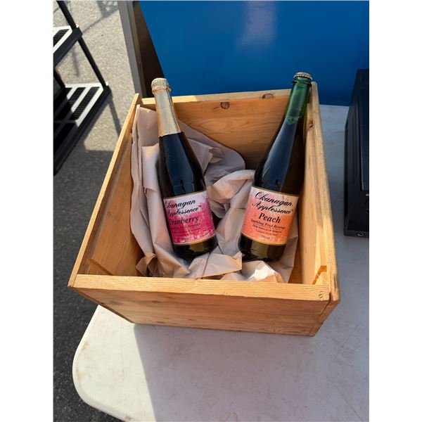 Okanagan nonalcoholic beverages with Wood crate