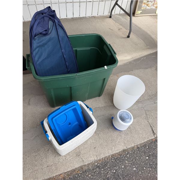Laundry hamper garbage can cooler and other items