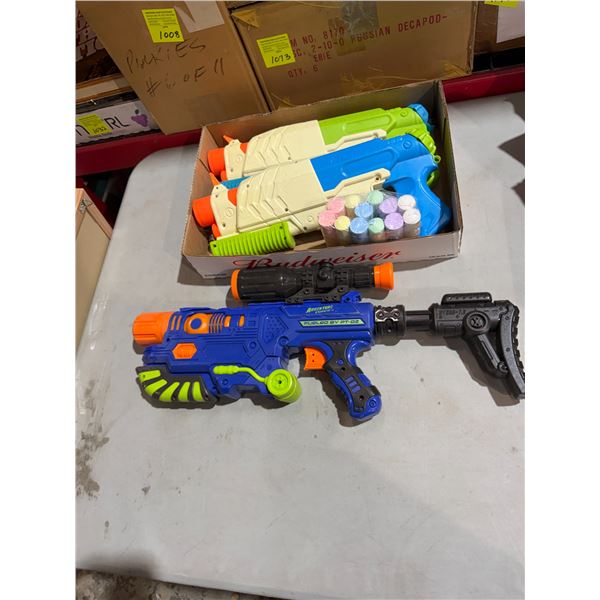 Water guns and chalk