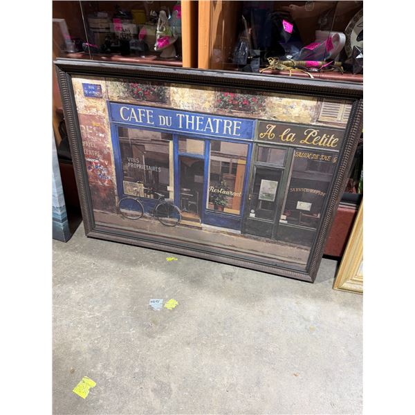 Cafe du theatre wall hanging 42" x 30"