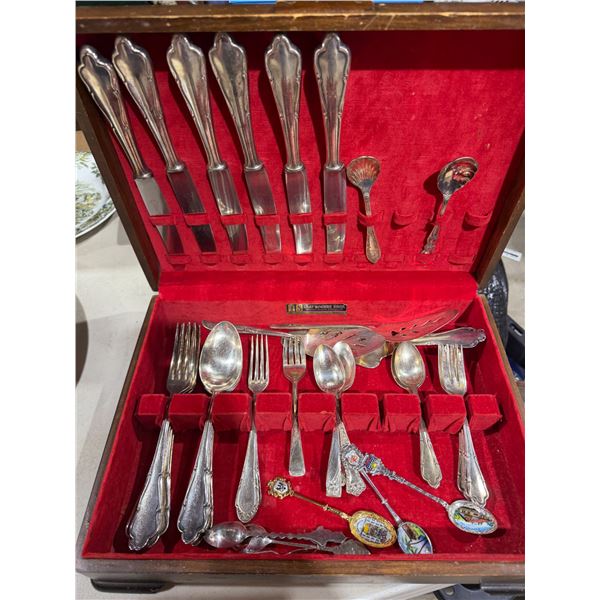 Flatware in case