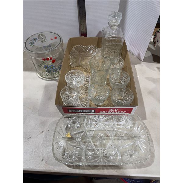 Decanter and other glassware