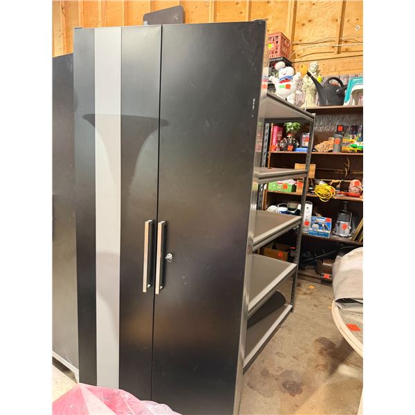 2 door metal shelving 30" x 18" x 76" tall comes with key