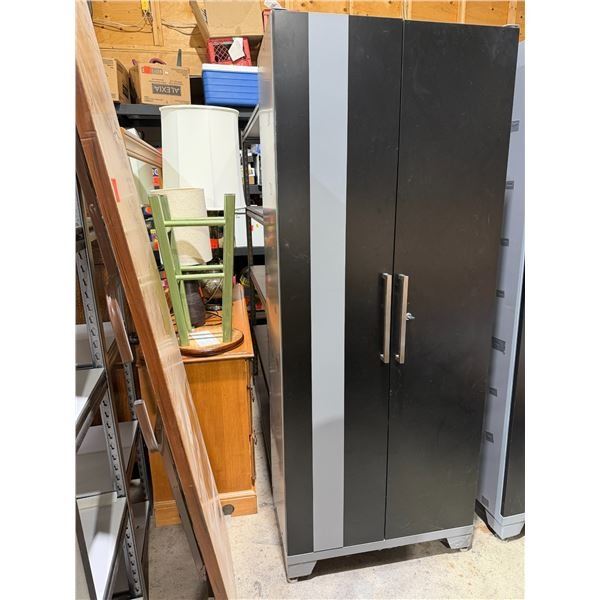 2 door metal shelving 30" x 18" x 76" tall comes with key