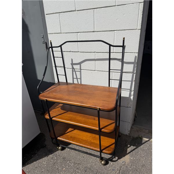 Rolling shelf 31" x 15 1/2" x 46 1/2" tall