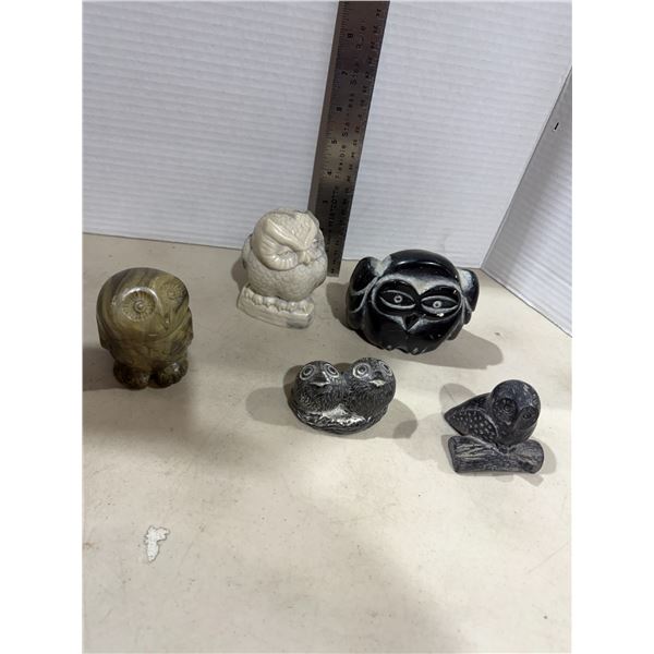 Owl carvings