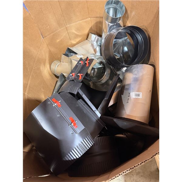Large box of stove piping assorted
