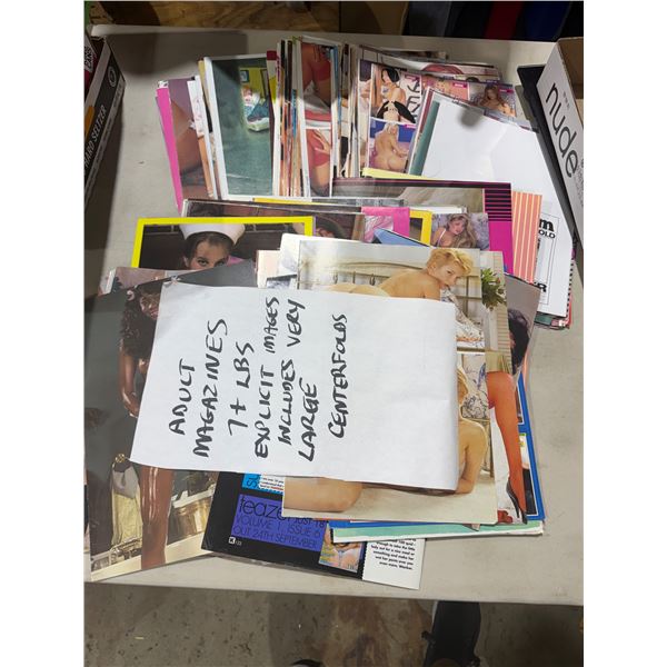 7ish lbs of adult magazines and centerfolds