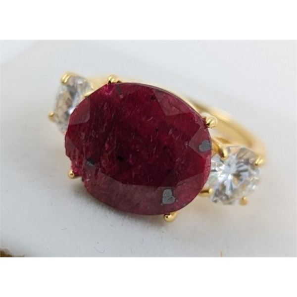 5.1 ct Certified Silver Ruby gemstone Ring ($7,320 Appraisal)