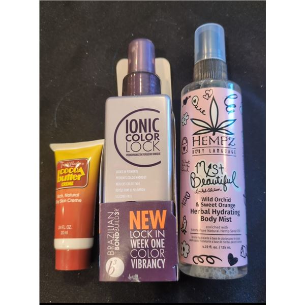 lotion, color lock & body mist
