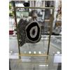 Image 1 : Black Natural Agate with Pyrite Art on Display