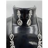 Image 2 : Brand New American Diamond Necklace With Earrings .
