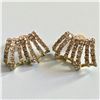 Image 1 : Gold plated crown shaped ear studs 18 carat
